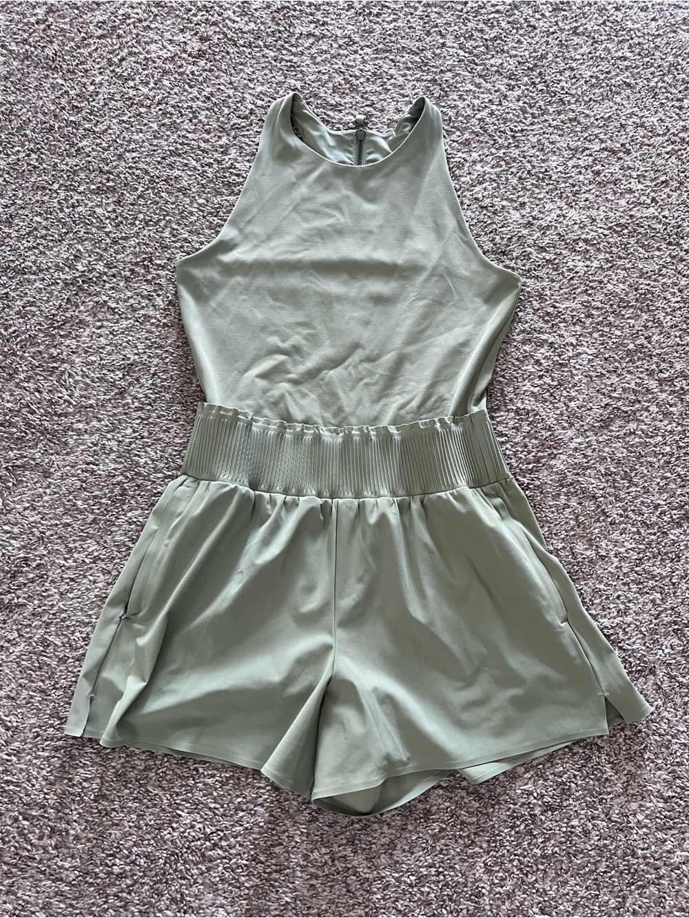 Athleta Sage Green Sleeveless Romper